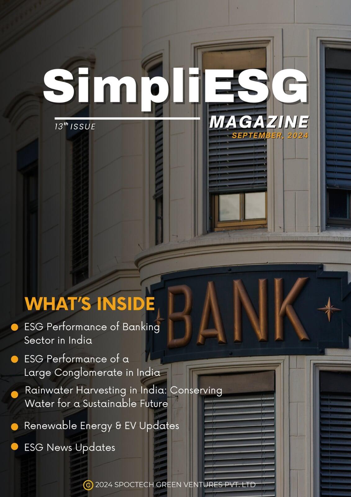 SimpliESG Magazine September 2024 – ESG performance in India’s banking sector